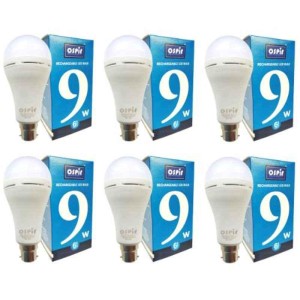(Test Product) -  Ospir 9W B-22 Cool White Rechargeable inverter LED Bulb (Pack of 6)